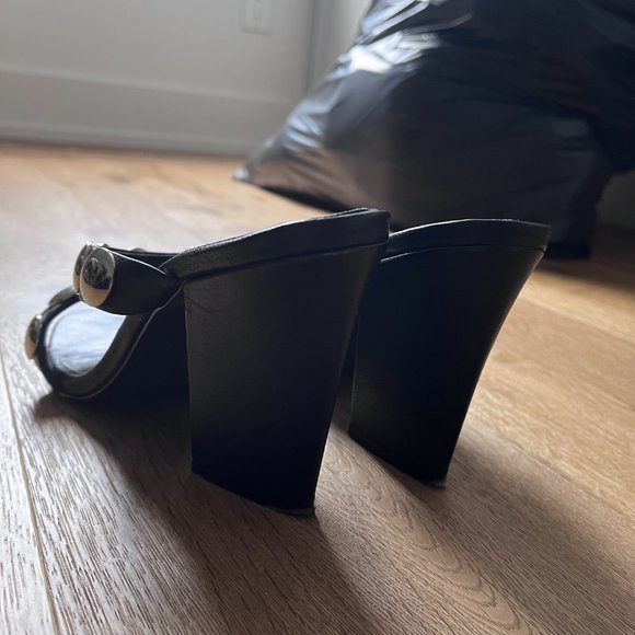 Sol Sana Black Mules with Silver Hardware Size 38 from Revolve - Picture 5 of 7